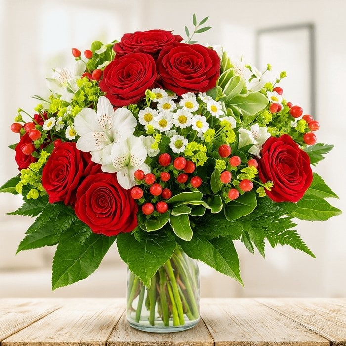 Roter Blumenstrauß